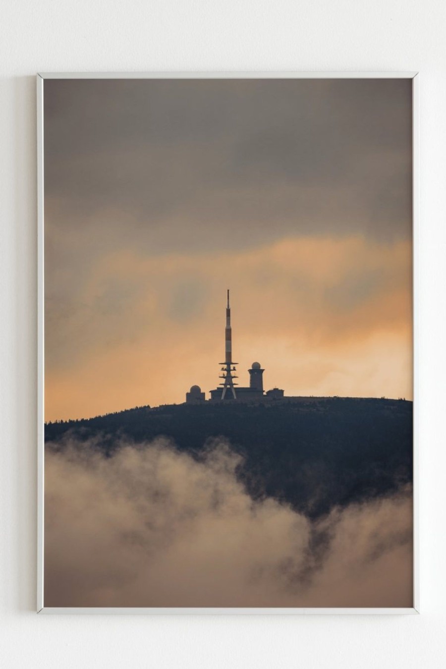 Heimat Harz Harz Poster - Brocken Im Nebel | Harztypisches & Regionale Produkte Dekoration