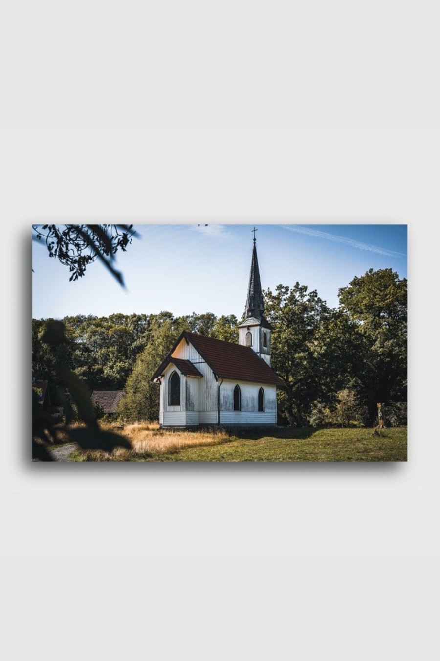 Heimat Harz Holzkirche Elend - Leinwand Mit Keilrahmen | Harztypisches & Regionale Produkte Dekoration