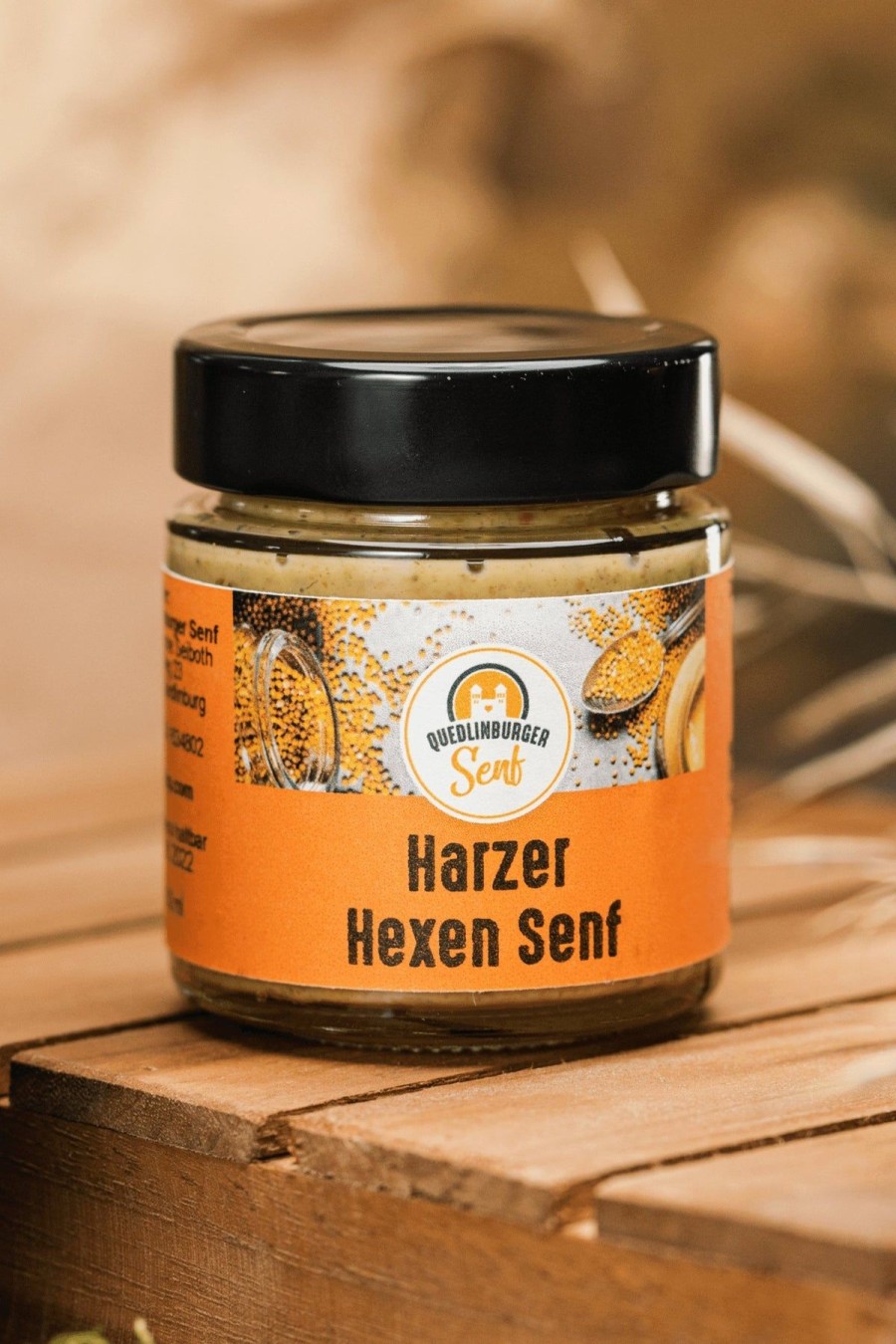 Quedlinburger Senf Harzer-Hexen-Senf 150 Ml | Harztypisches & Regionale Produkte Senf & Sosen