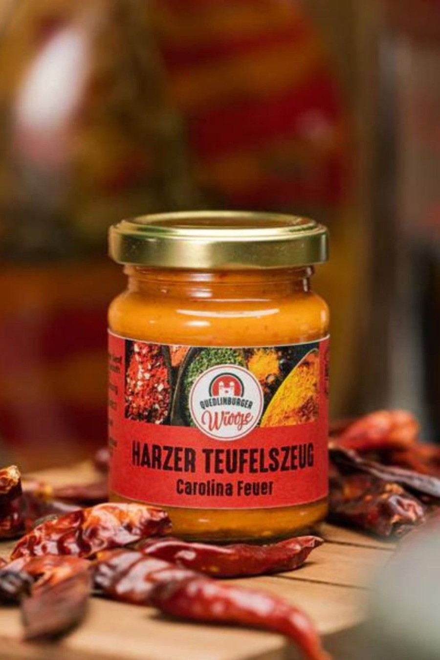 Quedlinburger Senf Harzer Teufelszeug Carolina Feuer 130Ml | Geschenke & Souvenirs Neu Im Shop