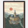 Heimat Harz Poster Burg Falkenstein | Harztypisches & Regionale Produkte Dekoration