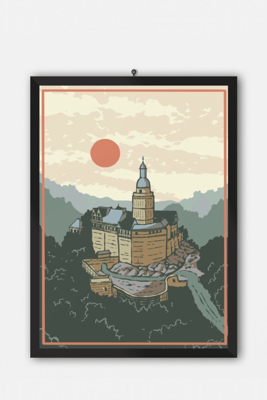 Heimat Harz Poster Burg Falkenstein | Harztypisches & Regionale Produkte Dekoration