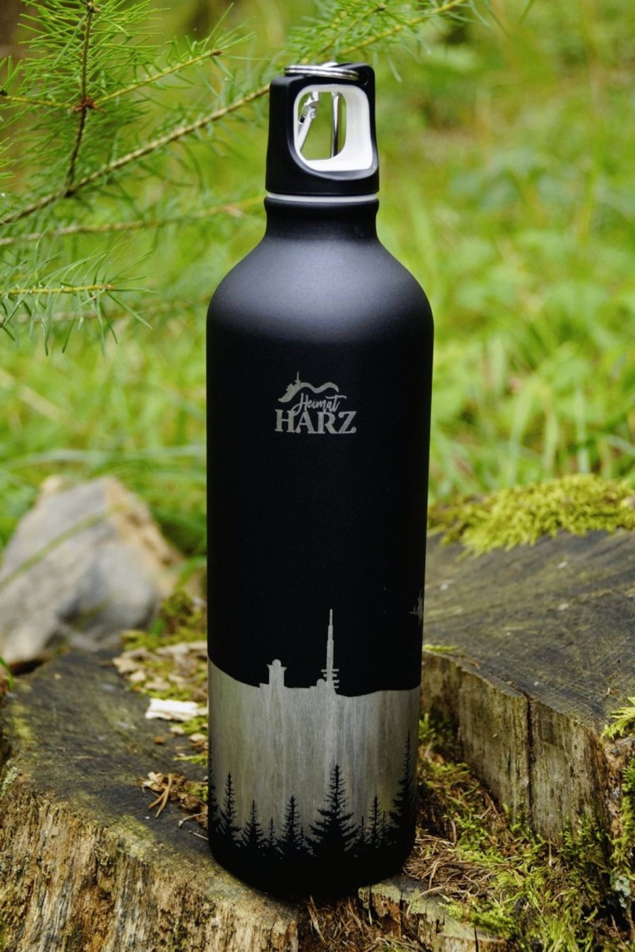 Heimat Harz Heimat Harz Trinkflasche Mit Brocken Lasergravur | Geschenke & Souvenirs Trinkflaschen