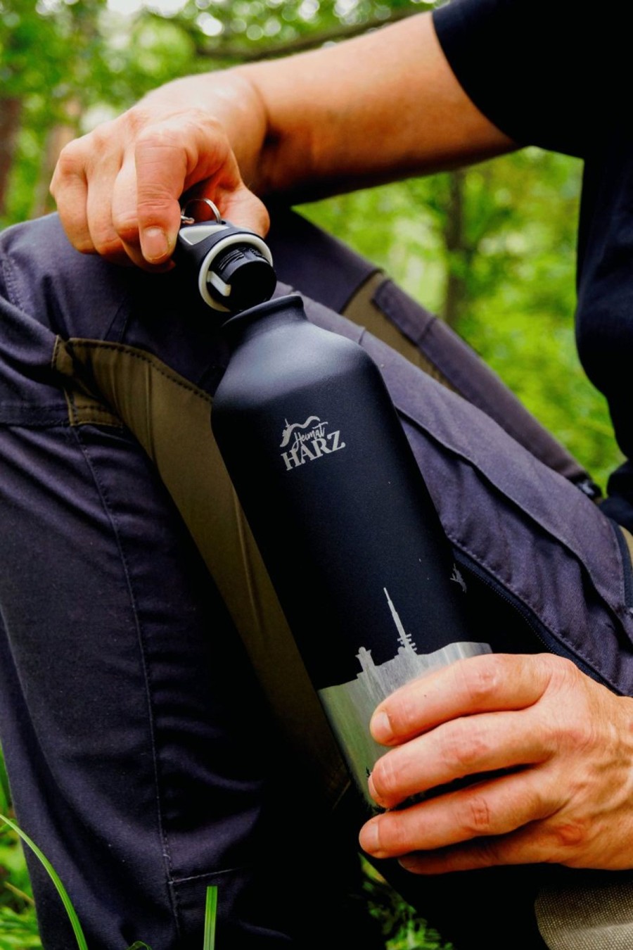 Heimat Harz Heimat Harz Trinkflasche Mit Brocken Lasergravur | Geschenke & Souvenirs Trinkflaschen