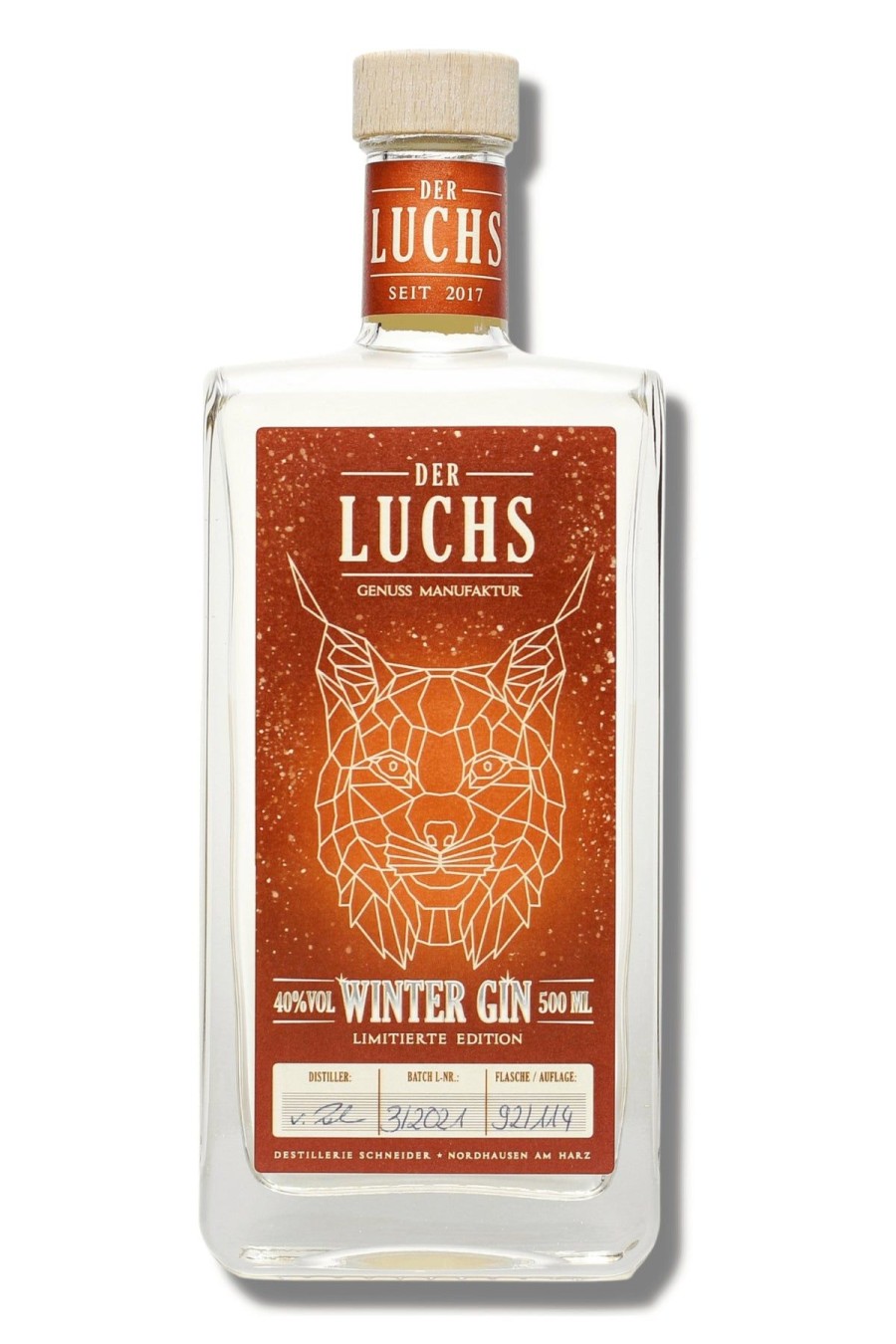 DER LUCHS Dry Gin Der Luchs Winter Edition | Harztypisches & Regionale Produkte Likore & Spirituosen